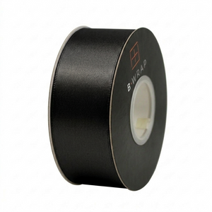 Double Sided Satin 38mm X 30mtrs Black