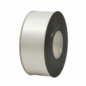 38mm White Double Sided Satin