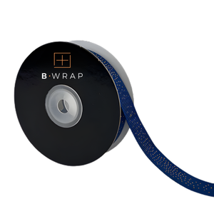 Grosgrain Gold Dots Navy 20mm X 20mtrs