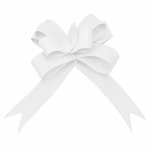 Matte Pull Bows 19mm X 100 Pieces White