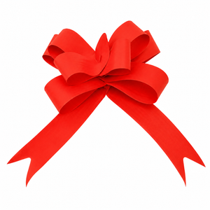 Matte Pull Bows 19mm X 100 Pieces Red