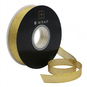 15mm Gold Metallic Taffeta