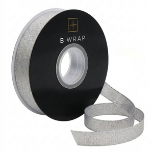 15mm Silver Metallic Taffeta