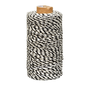 Bakers Twine 2mm X 100mtrs Blk/Whi