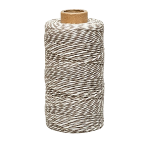 Bakers Twine 2mm X 100mtrs Taupe/Whi