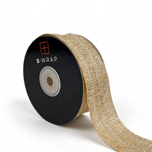 Woven Cut Edge Natural Gold 38mm X 20mtrs