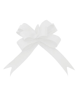 White Matte Pull Bows