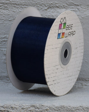 Navy 50mm Cut edge Organza