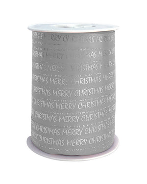 Silver Merry Xmas Ribbon