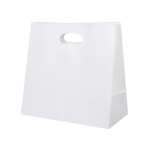 White Kraft Paper Small Diecut Takeaway Bag-250/Ct