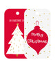 Gift Tag Tree & Bauble Red Gold Set - 20/pack