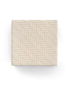 60cm Basket Weave on Kraft Wrap White