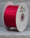 Cut Edge Organza 50mm X 50mtrs Hot Pink